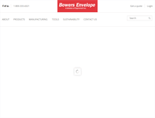 Tablet Screenshot of bowersenvelope.com